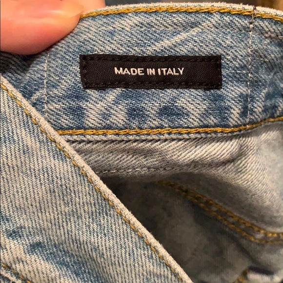 R13 Blue Shredded Slouch Shorts Size 25 - Picture 6 of 6